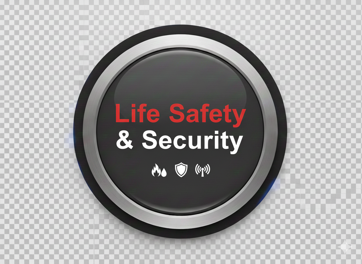 Safety Programs Button Image Life Safety & Security One Stop Button - Translucent Security